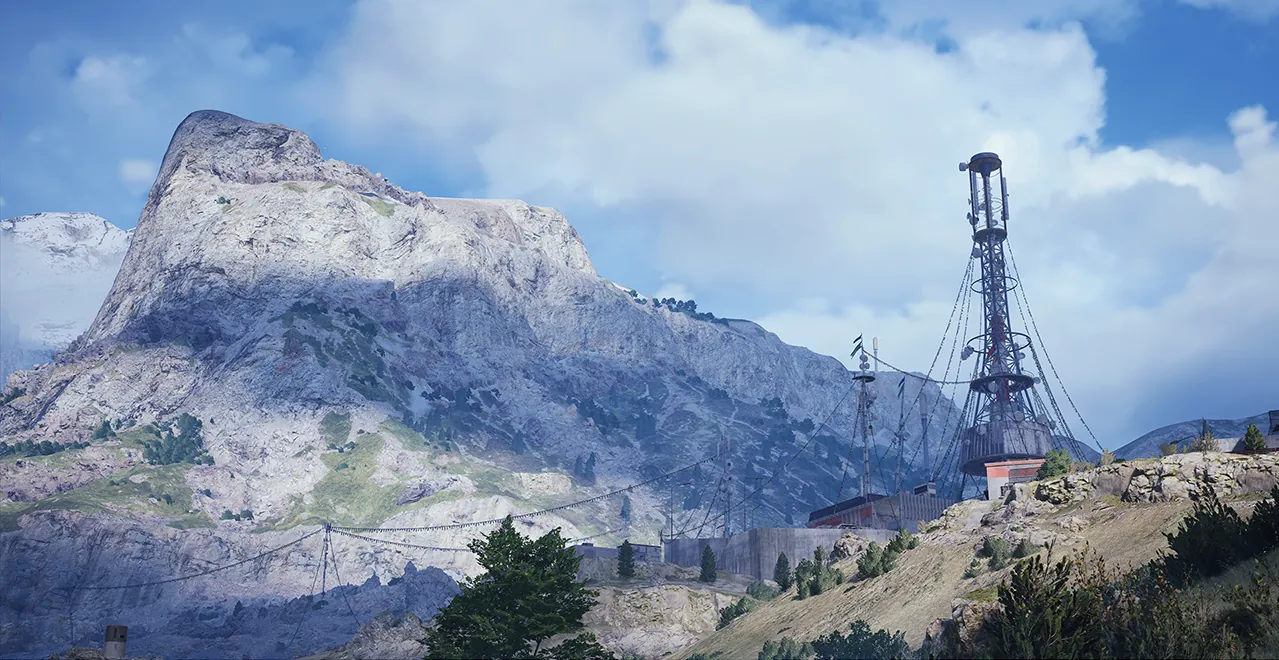 Blue Gate interactive map thumbnail showing mountain pass and tunnels - Arc Raiders